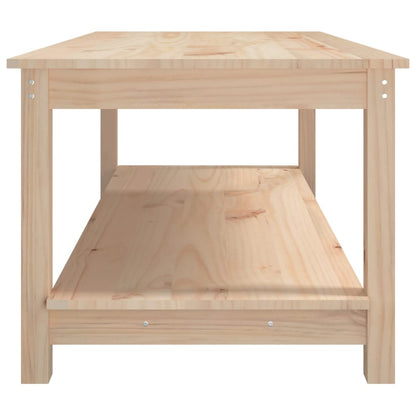 Mesa De Centro De Madera Maciza De Pino 110x55x45 Cm_4