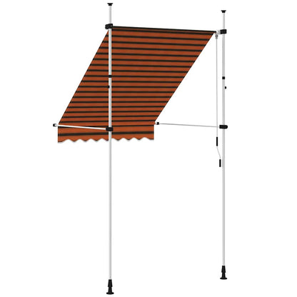 Toldo Manual Retráctil Naranja Y Marrón 150 Cm_3
