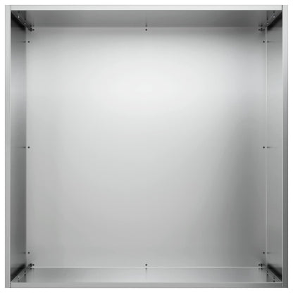 Macetero De Jardín Plateado 50 X 50 X 75 Cm Acero Galvanizado_3