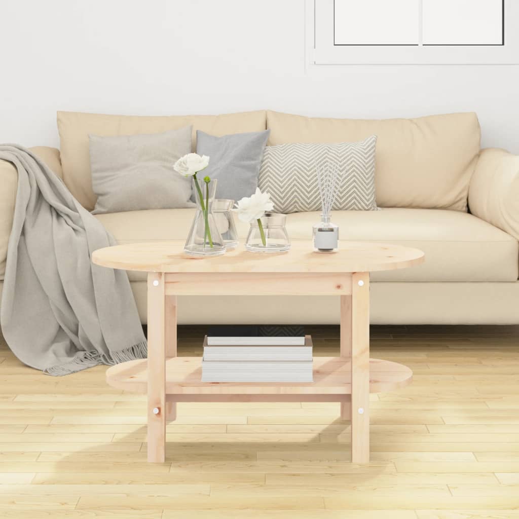 Mesa De Centro De Madera Maciza De Pino 80x45x45 Cm_1