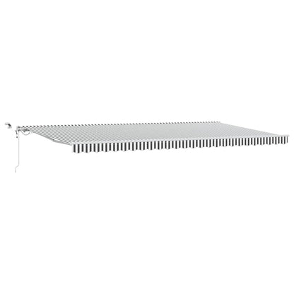 Toldo Retráctil Automático Luces Led Antracita Blanco 600x300cm_4