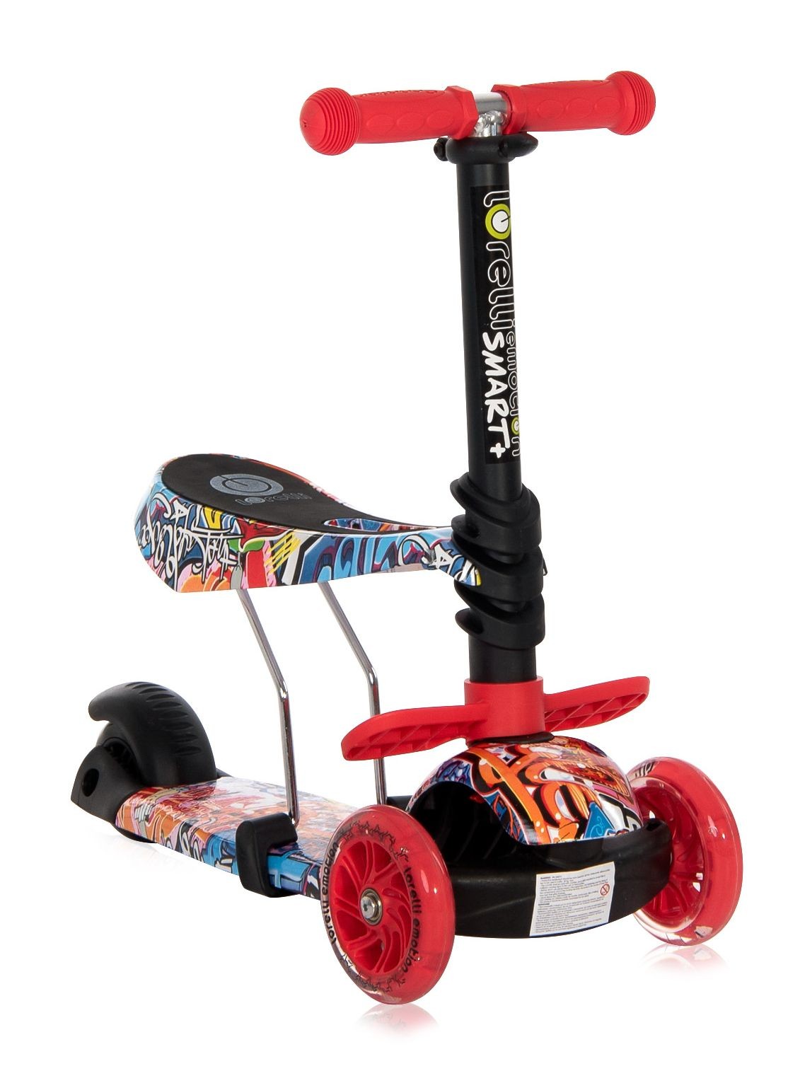 Patinete Infantil Con Asiento Y Respaldo Smart Plus Graffiti_1