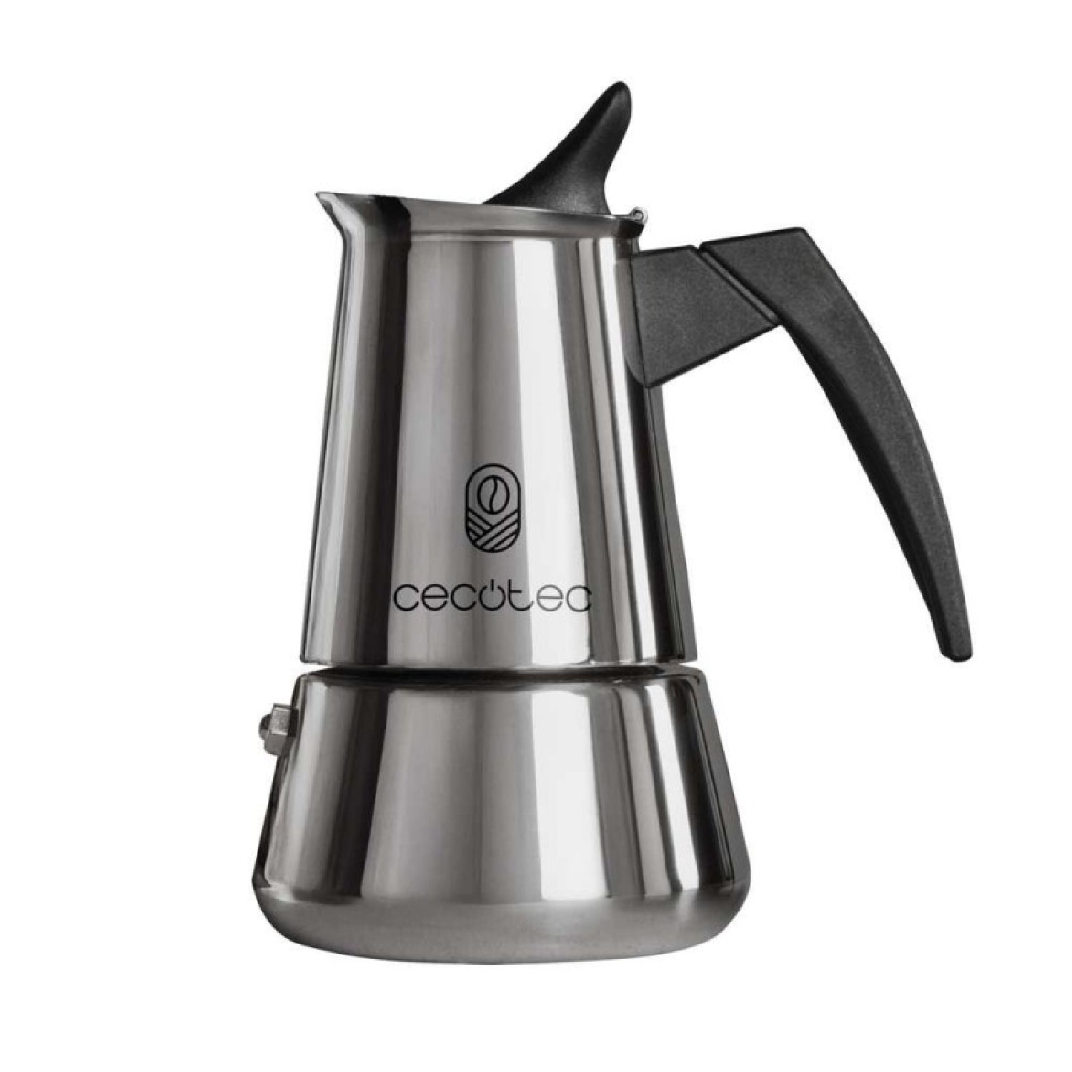 Cecotec Cafetera Italiana Piccolina 400. 200ml, 4 Tazas De Café, Acero Inoxidable, Apta Todas Superficies, Filtro Premiu_1