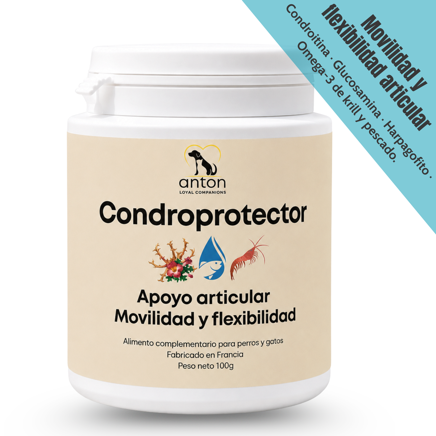 Condroprotector para perros y gatos – Movilidad y articulaciones – 100 g_0
