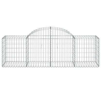 Cestas De Gaviones 25 Uds Forma De Arco Hierro 200x50x60/80 Cm_3