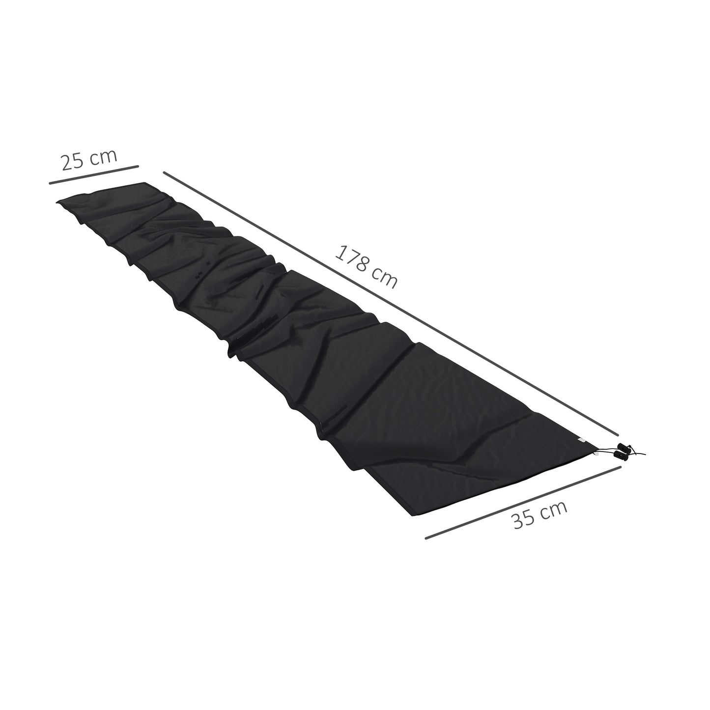 Outsunny Funda Para Sombrilla De Jardín Impermeable Tela Oxford 420d Negro_2