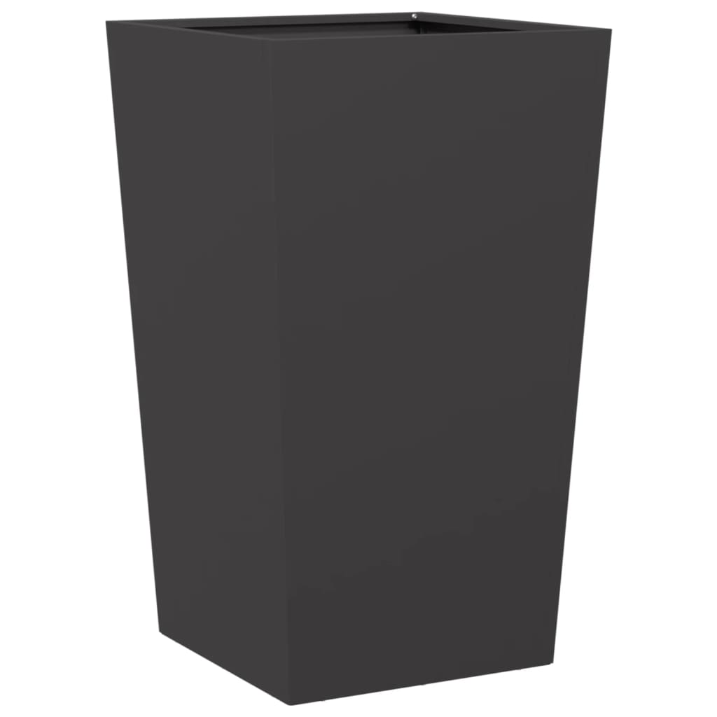 Jardineras 2 Uds Acero Negro 45x45x75 Cm_4