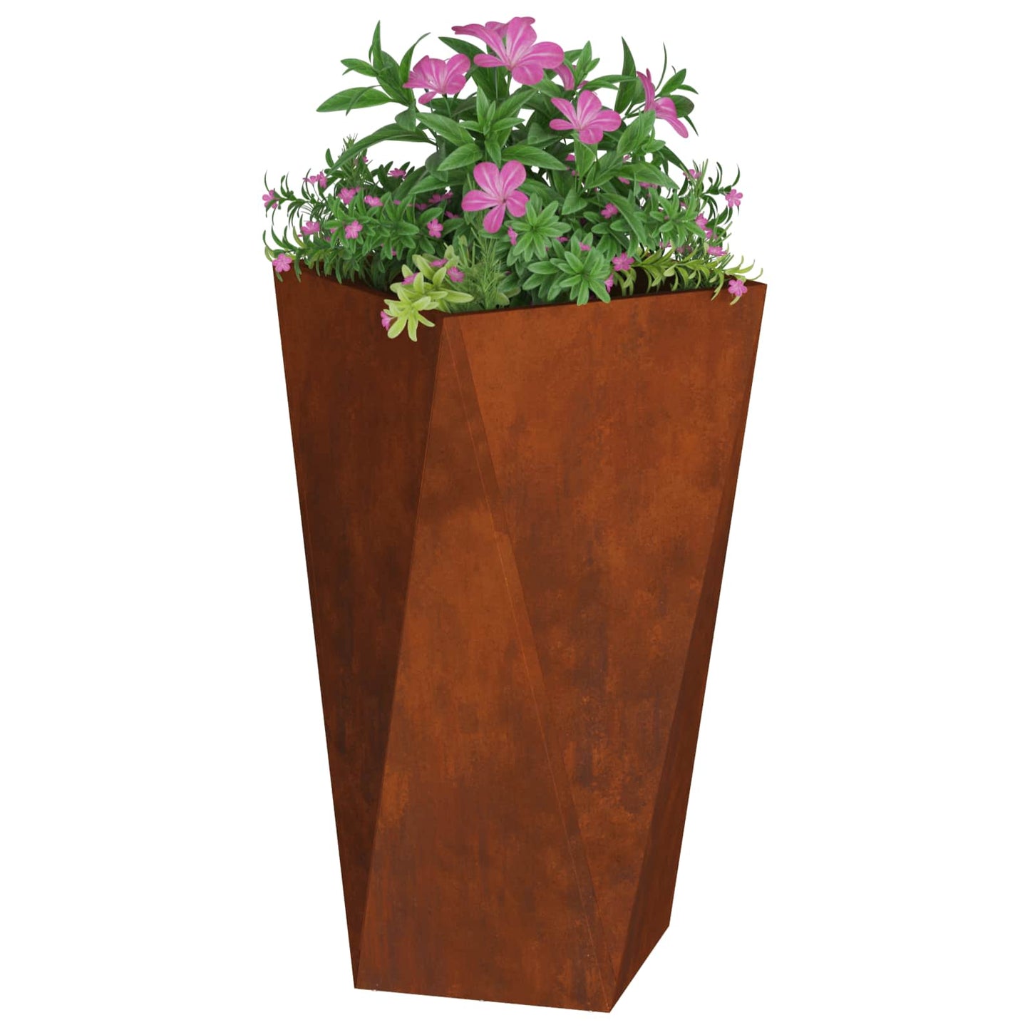 Jardinera 2 Pcs Oxidado 40 X 40 X 75 Cm Acero Autopatinable_2