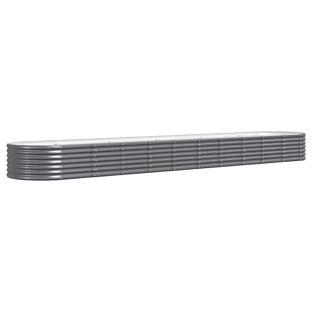 Jardinera Arriate Acero Galvanizado Antracita 440x80x36 Cm_0
