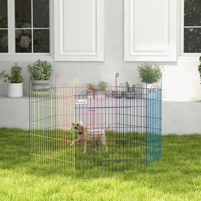 Pawhut Parque Plegable Para Mascotas De 6 Paneles De Alambre Para Jardín Ø120x60_1