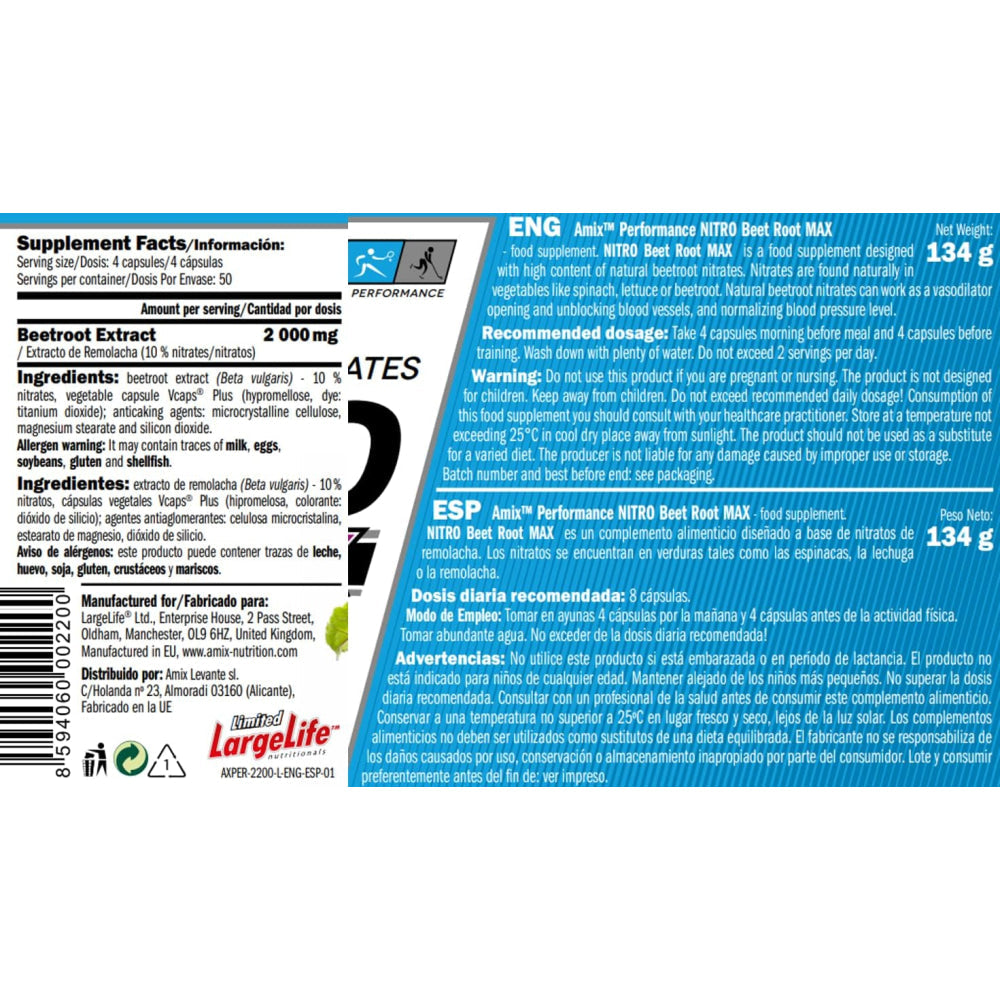 Performance Nitro Beet Root Max 200 Caps_2