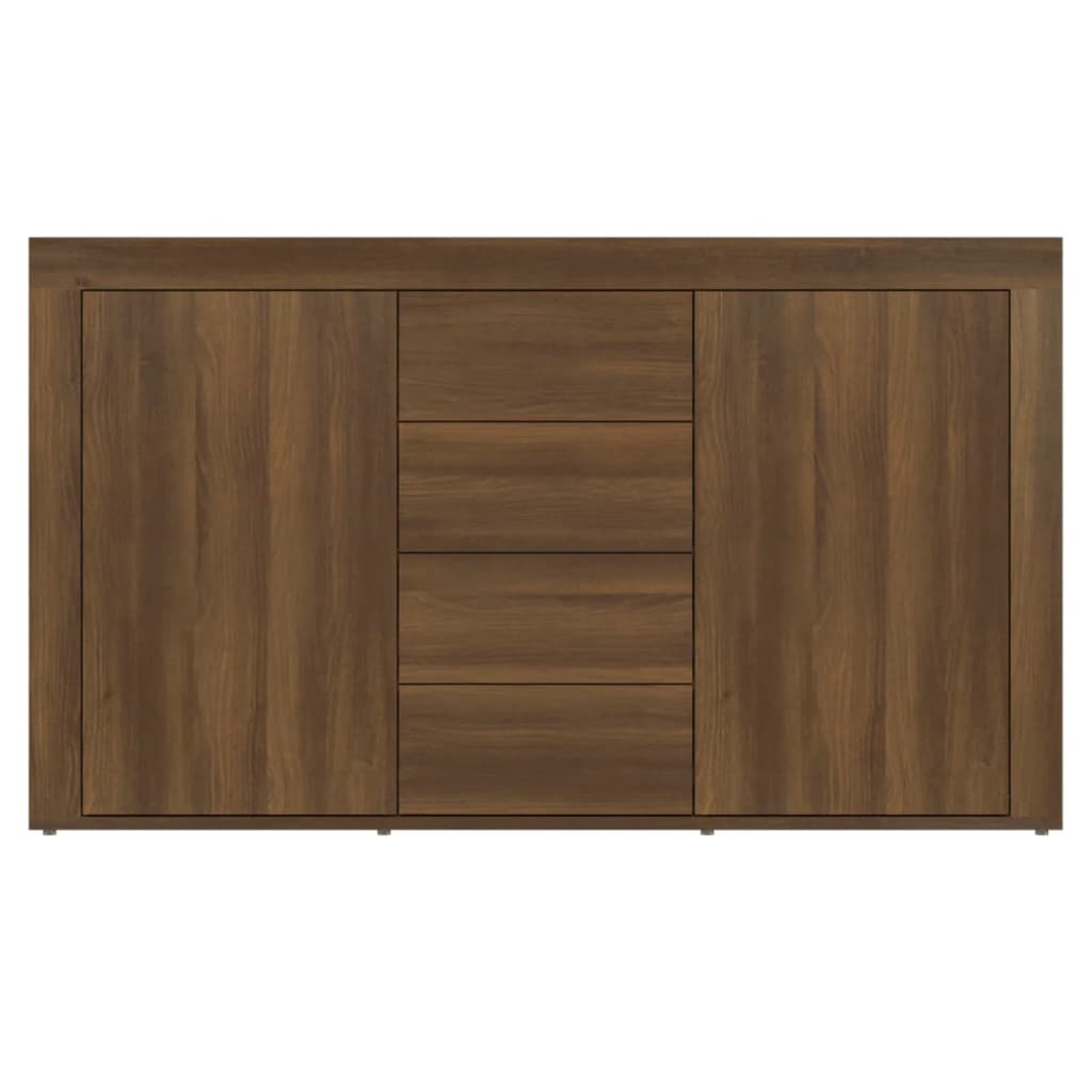 Aparador De Madera Contrachapada Marrón Roble 120x36x69 Cm / Vetonek_2