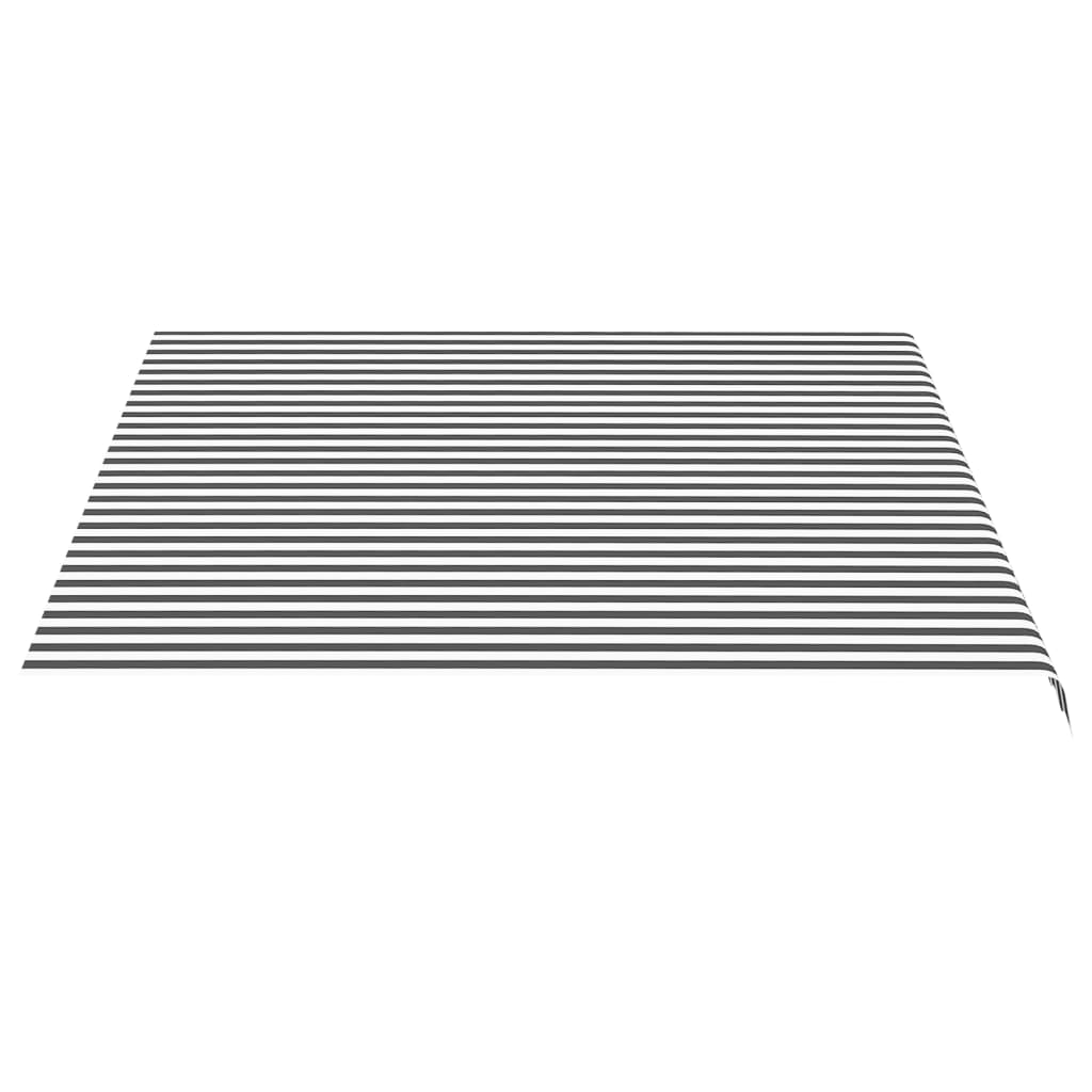Tela De Repuesto Para Toldo Gris Antracita Y Blanco 4x3,5 M Poliéster_3