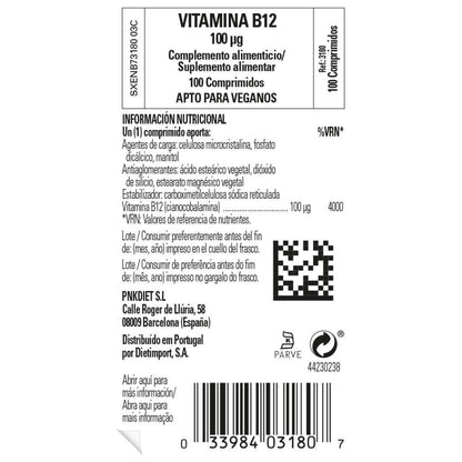 Vit B12 100 mcg Solgar 100 Comprimidos