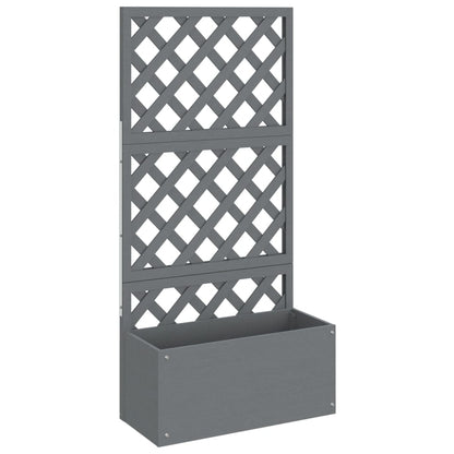 Jardinera Con Enrejado Gris Wpc 65x33x135 Cm_0
