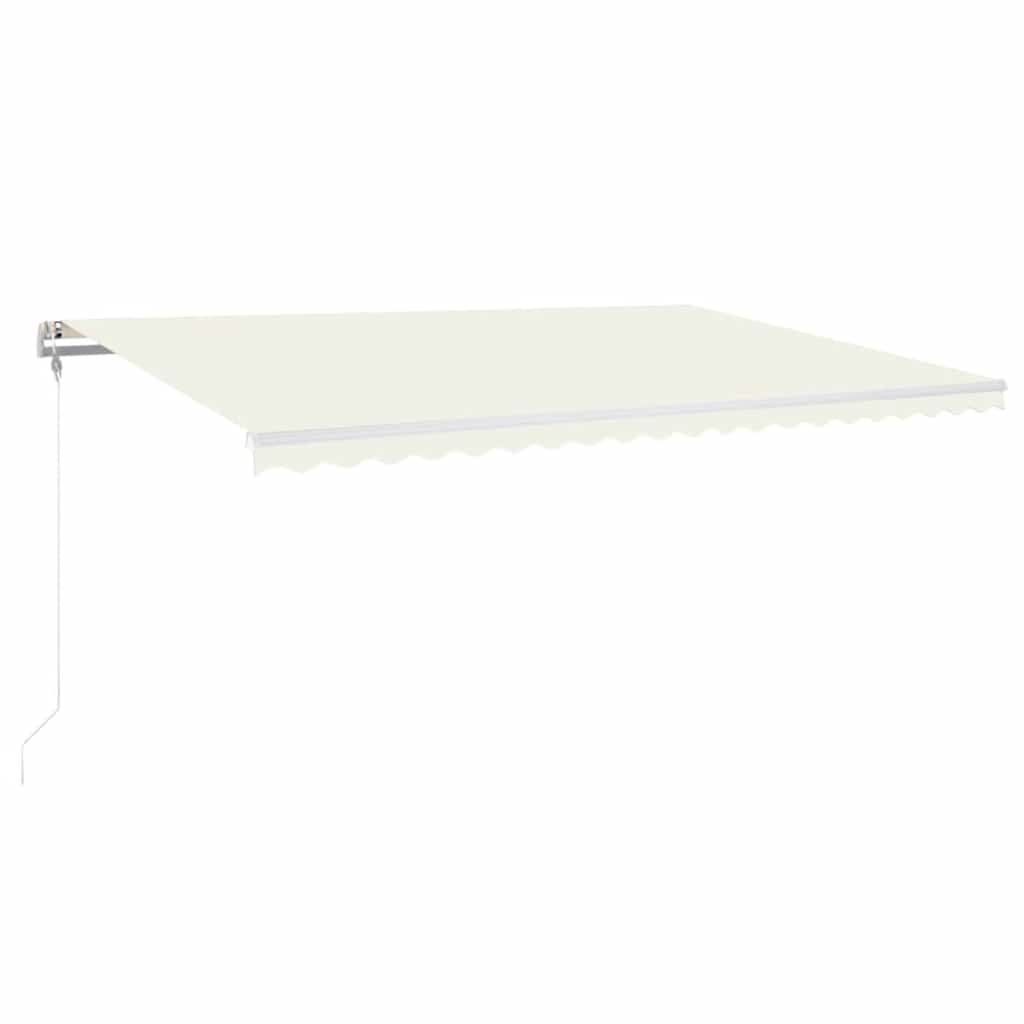 Toldo Automático Con Led Sensor De Viento Crema 500x350 Cm_0