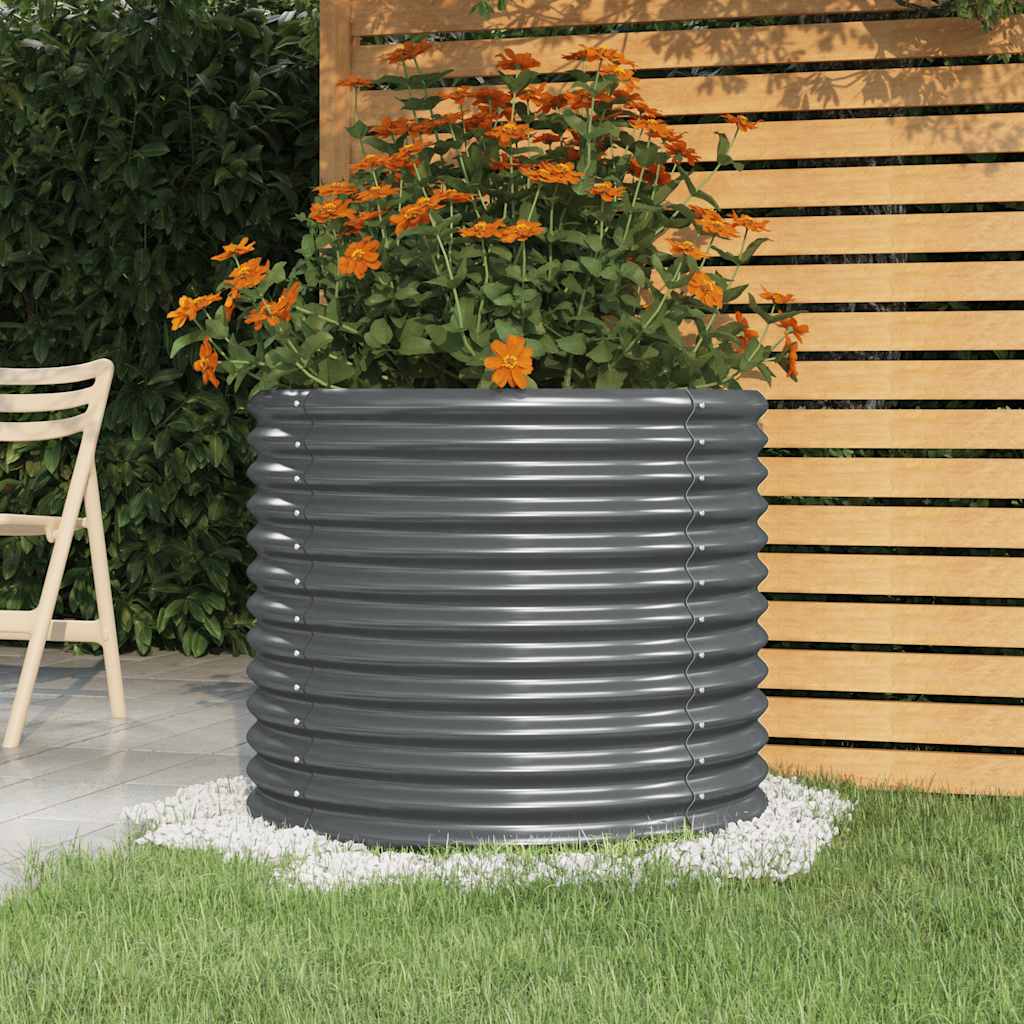 Jardinera Acero Galvanizado Antracita 80x80x68 Cm_1