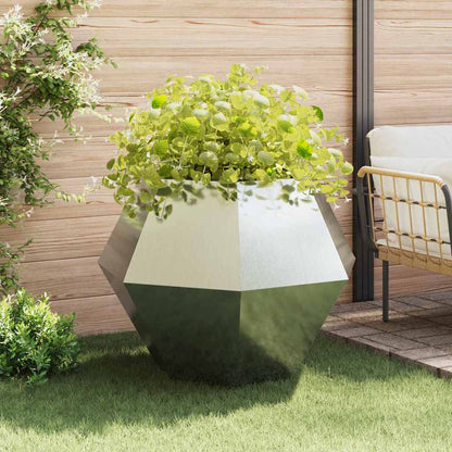 Jardinera 2 Uds. Plateado 100 X 100 X 80 Cm Acero Galvanizado_3