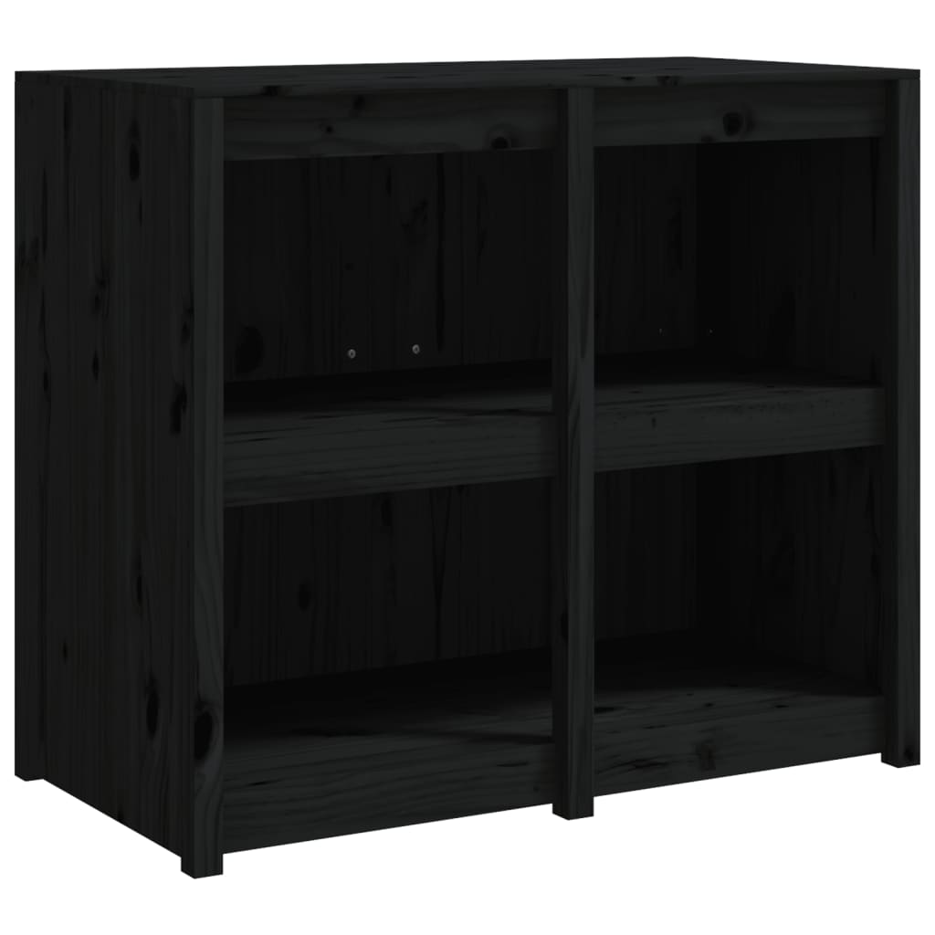 Mueble De Cocina Exterior Madera Maciza Pino Negro 106x55x92 Cm_1