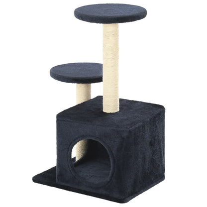 Vidaxl Rascador Para Gatos Con Poste De Sisal Azul Oscuro 60 Cm_2
