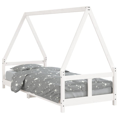 Vidaxl Estructura De Cama Para Niños Madera De Pino Blanco 80x200 Cm_0