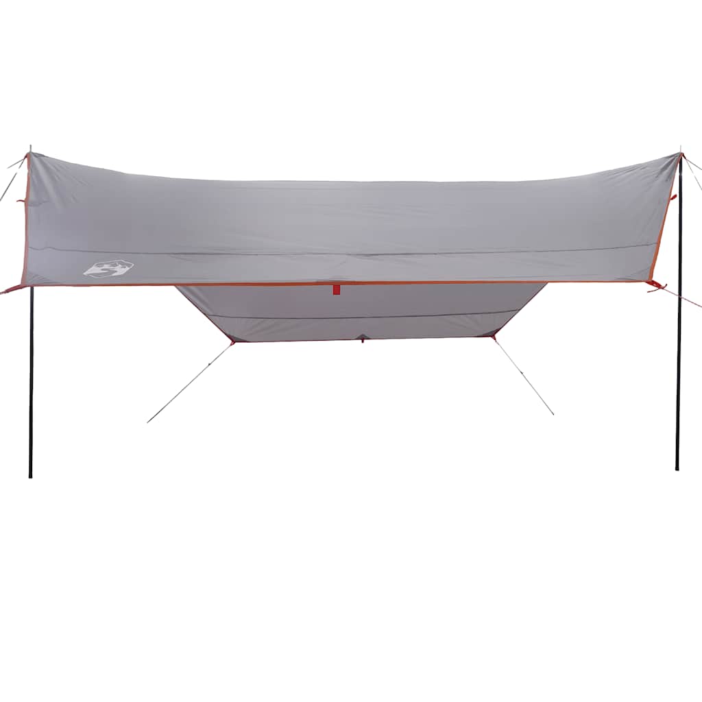 Lona De Camping Impermeable Gris Y Naranja 430x380x210 Cm_4