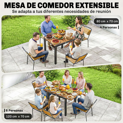 Outsunny Mesa De Jardín Extensible 120/80x70 Cm_3