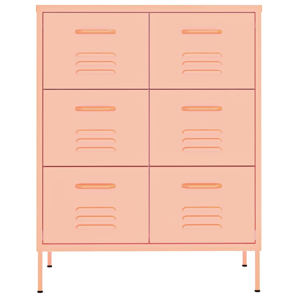 Armario De Almacenamiento Acero Rosa 80x35x101,5 Cm_2