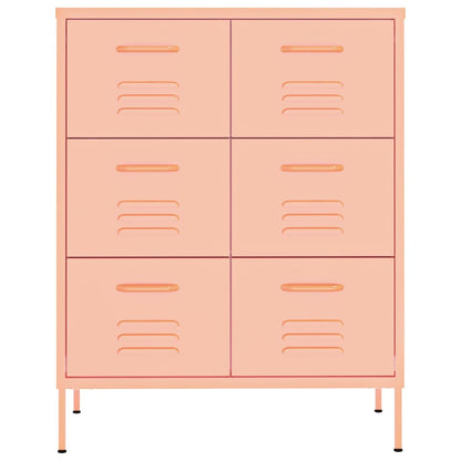 Armario De Almacenamiento Acero Rosa 80x35x101,5 Cm_2