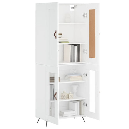 Aparador Alto Madera Contrachapada Blanco 69,5x34x180 Cm_2