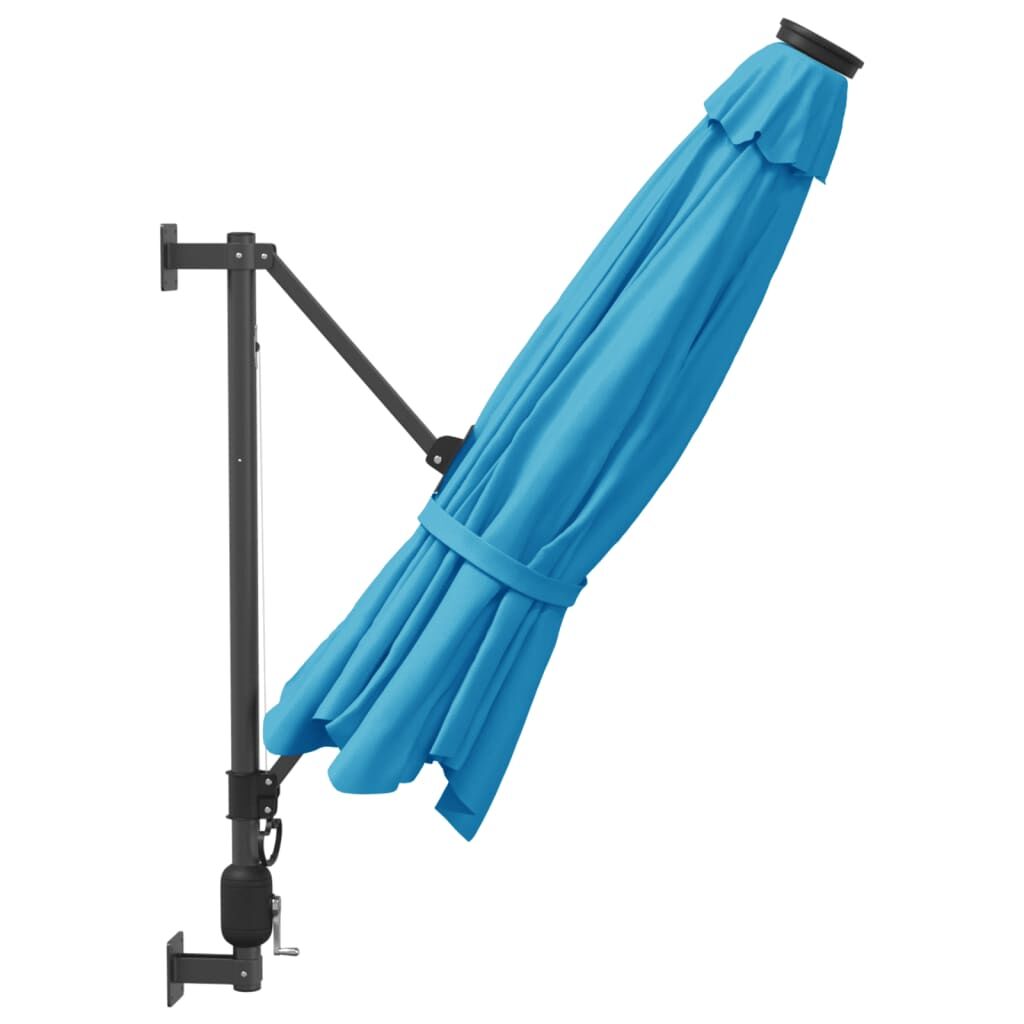 Vidaxl Sombrilla De Pared Con Led Verde Azul Mar 290 Cm_4