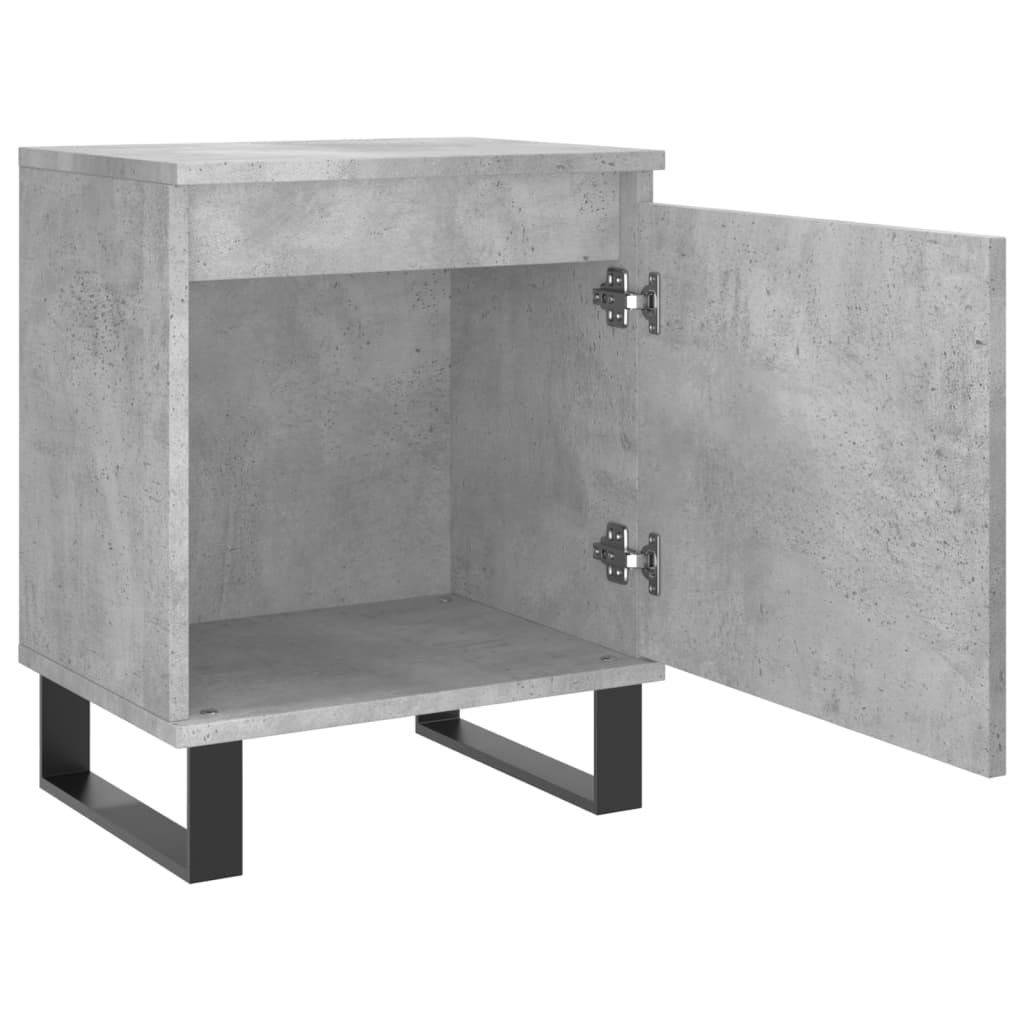 Mesitas De Noche 2 Uds Madera Gris Hormigón 40x30x50 Cm_4