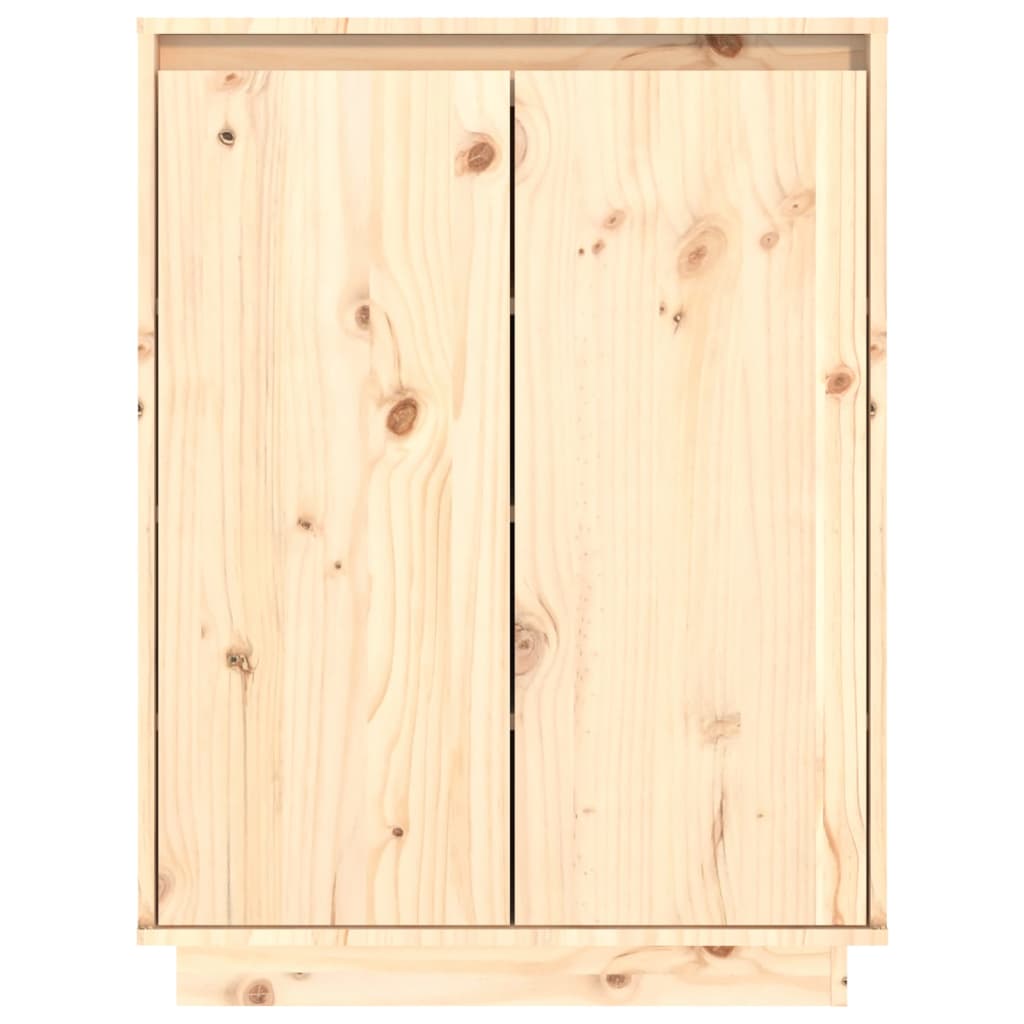Armario Zapatero De Madera Maciza De Pino 60x35x80 Cm / Vetonek_2