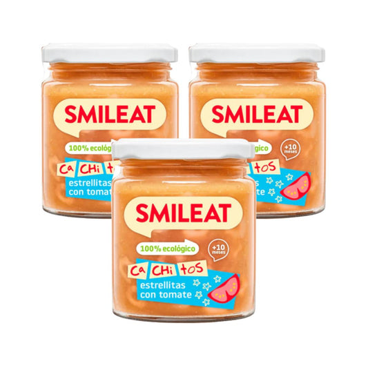 Pack 3x Tarrito Pasta con Tomate Eco CA CHI TOS Smileat, 230g
