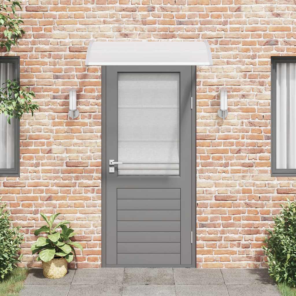 Marquesina Para Puerta Pc Gris Y Transparente 120x75 Cm_2
