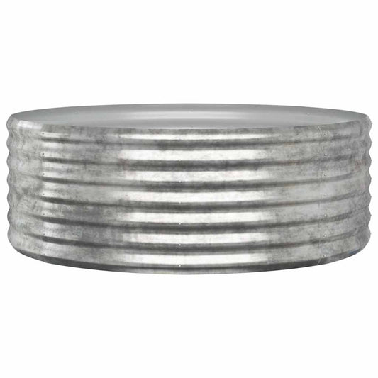 Jardinera Arriate Acero Galvanizado Gris 100x100x36 Cm_0