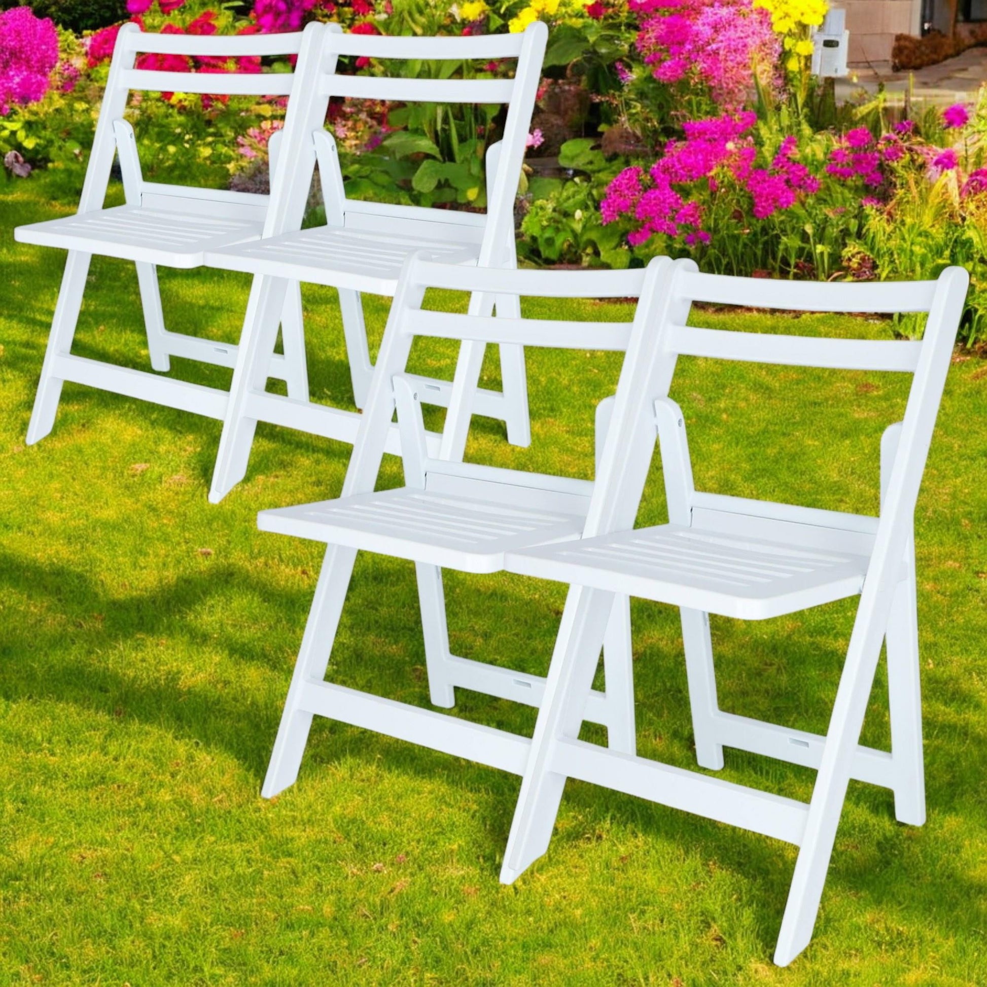 Well Home Juego De 4 Sillas Elo En Color Blanco