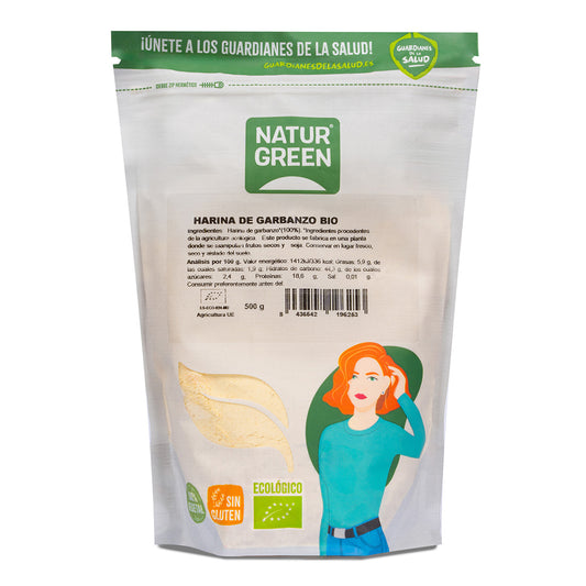 Harina Garbanzo Bio Sin Gluten NaturGreen 500 g