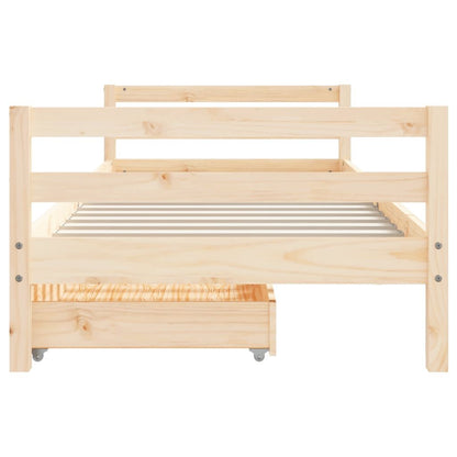 Vidaxl Estructura De Cama Para Niños Con Cajones Madera Pino 90x200 Cm_4