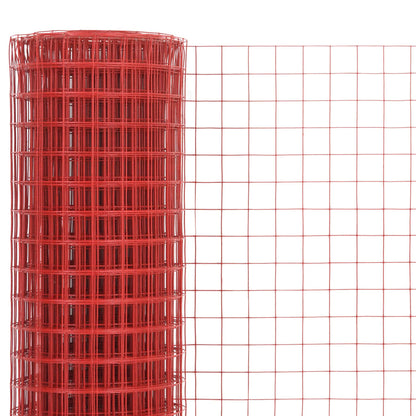Alambrada De Gallinero Acero Revestimiento Pvc Rojo 25x1,5 M / Vetonek_3
