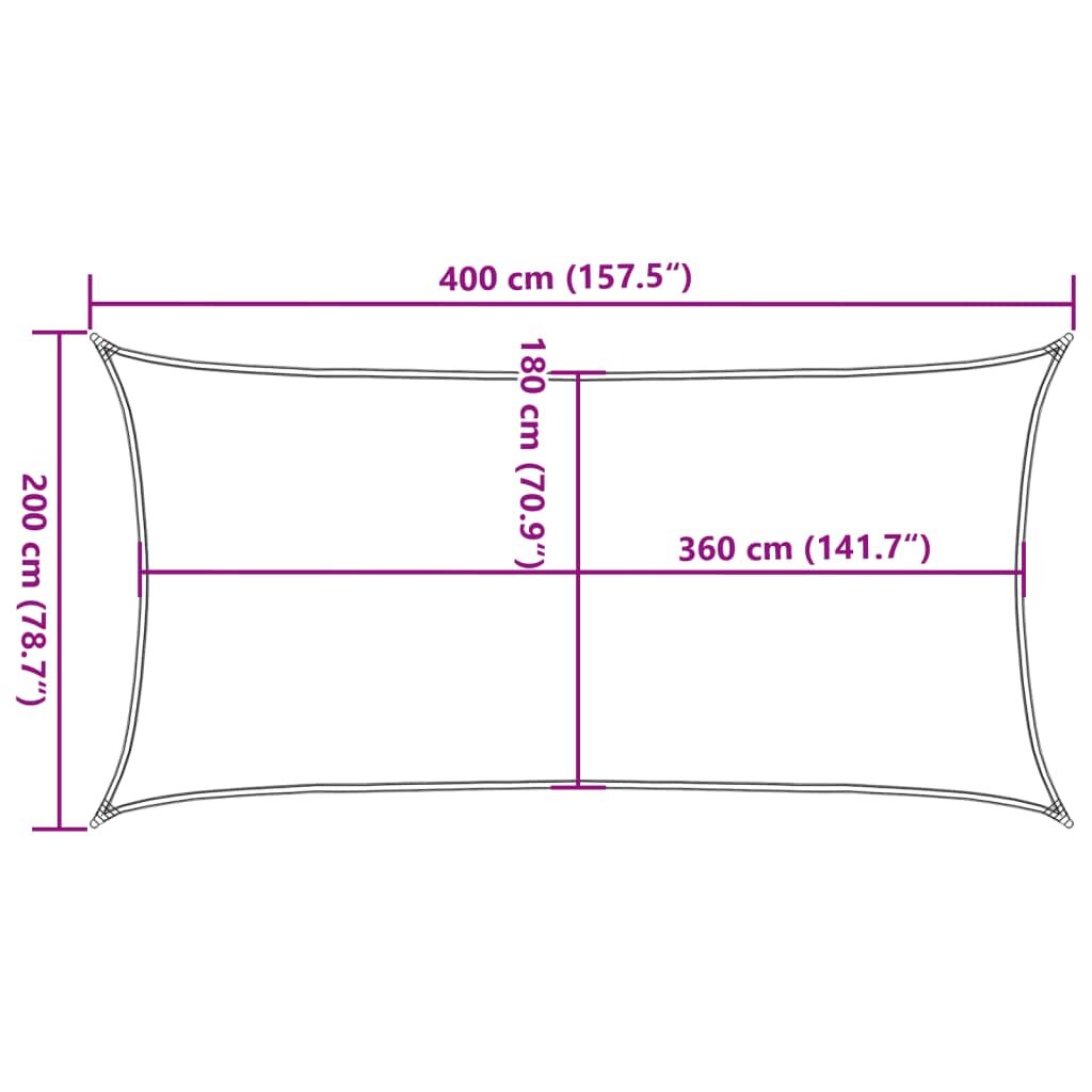 Vidaxl Toldo De Vela Hdpe Azul 160 G/m² 2x4 M_2