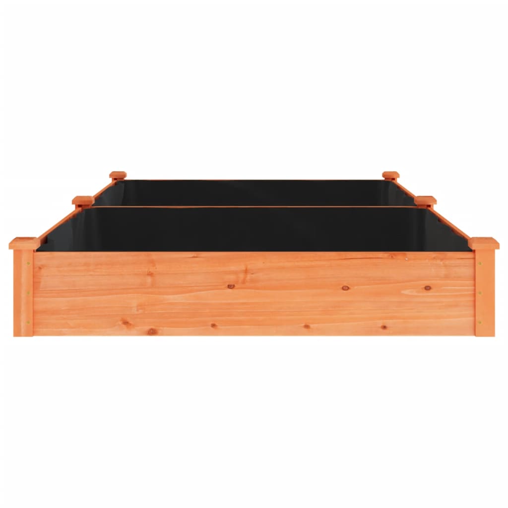 Jardinera Arriate Con Forro Madera Abeto Marrón 240x120x25 Cm_4