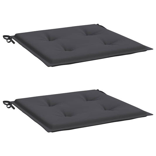 Vidaxl Cojines Silla De Jardín 2 Uds Tela Oxford Antracita 50x50x4 Cm_0