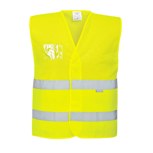 Chaleco De Media-malla De Alta Visibilidad Con Dos Bandas / L/xl / Amarillo_0