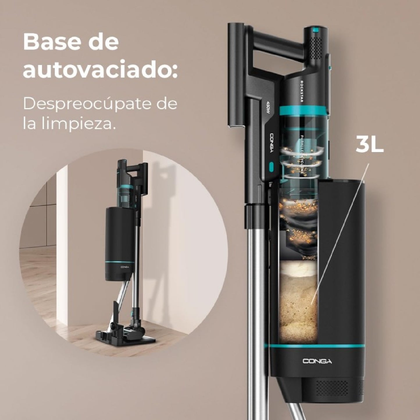 Cecotec Aspirador Vertical Bldc Conga Rockstar 10000 Nebula Station_2