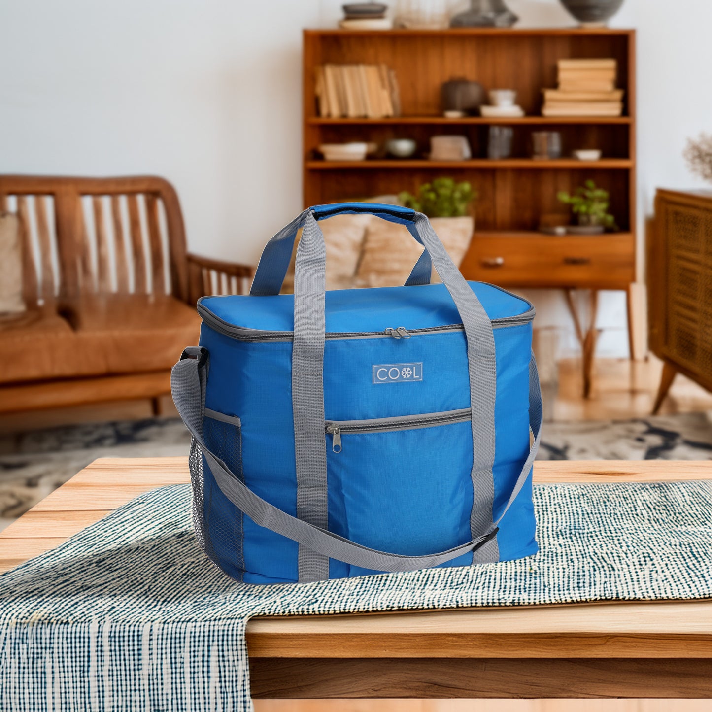 Well Home Bolsa Nevera De Poliéster Ripstop De 20 Litros En Azul Brillante 34x20x29cm_2