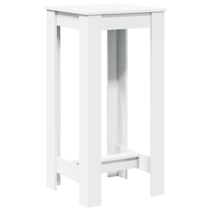 Mesa Alta De Bar Madera De Ingeniería Blanca 51x50x103,5 Cm_4