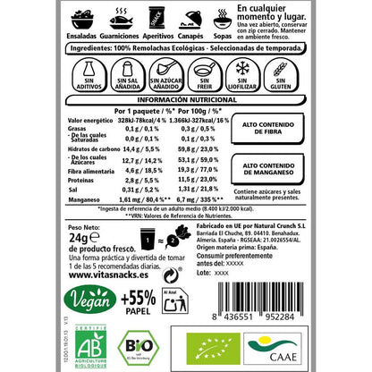 Remolacha Crujiente BIO VitaSnack 24 g