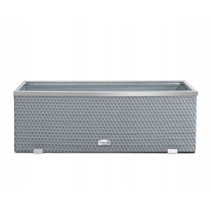 Jardinera Ratán Con Marco De Aluminio (gris) 98x25x34_0