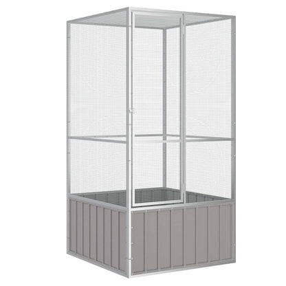 Vidaxl Jaula De Pájaros Acero Galvanizado Gris 111x107x211,5 Cm_0